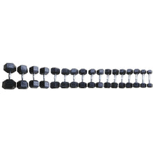 Carica l&#39;immagine nel visualizzatore di Gallery, Set coppie manubri esagonali gommati da 2,5 a 25 kg