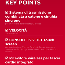 Carica l'immagine nel visualizzatore di Gallery, Stair Climber Professionale CLX 8000 Console TFT Toorx